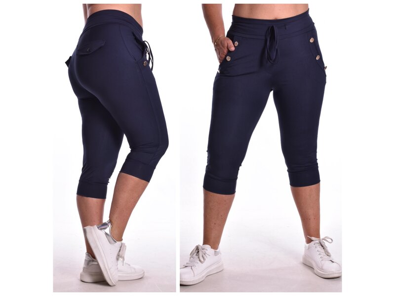 Luxe Travel Capribroek Button - Donkerblauw