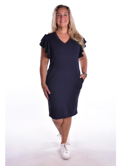 Travelstof Jurk Esmée - Donkerblauw