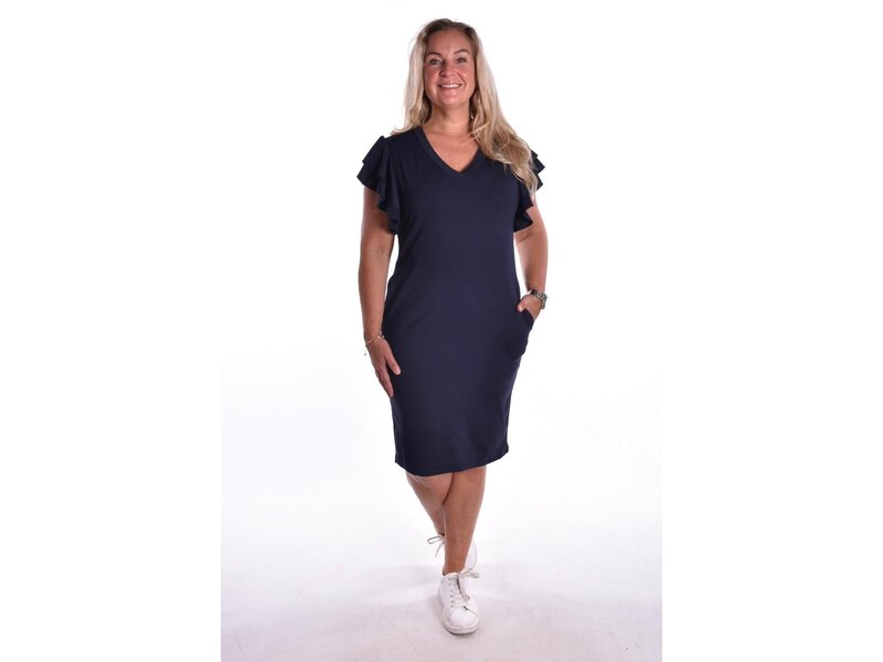 Travelstof Jurk Esmée - Donkerblauw