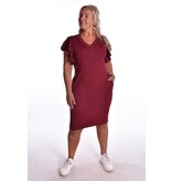 Travelstof Jurk Esmée - Wijnrood