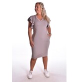Travelstof Jurk Esmée - Taupe