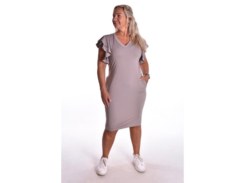 Travelstof Jurk Esmée - Taupe