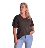 Top Macy Kanten Mouw - Choco