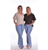 Top Macy Kanten Mouw - Choco
