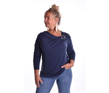 Top Gesp Lange Mouw - Donkerblauw