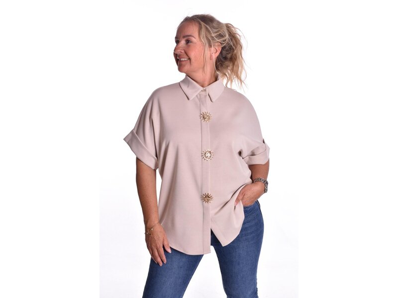 Top/Vest Zon Knoop - Beige