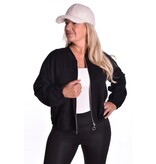 Suède Bomber Jacket - Zwart