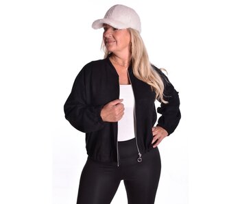 Suède Bomber Jacket - Zwart