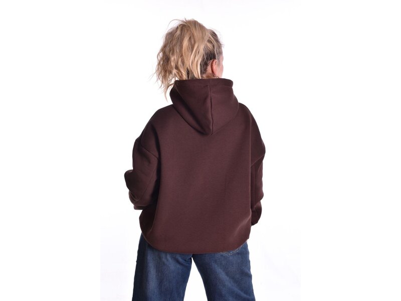 Sweater Je t'aime van Mooij - Choco