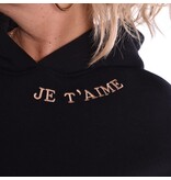 Sweater Je t'aime van Mooij - Zwart Sweater Je t'aime van Mooij - Zwart