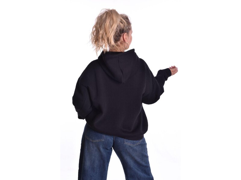 Sweater Je t'aime van Mooij - Zwart