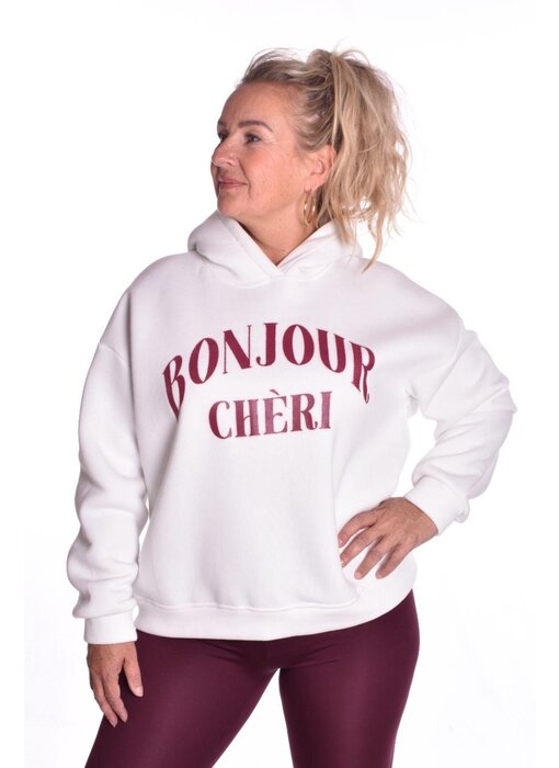 Sweater Bonjour van Mooij - Roomwit