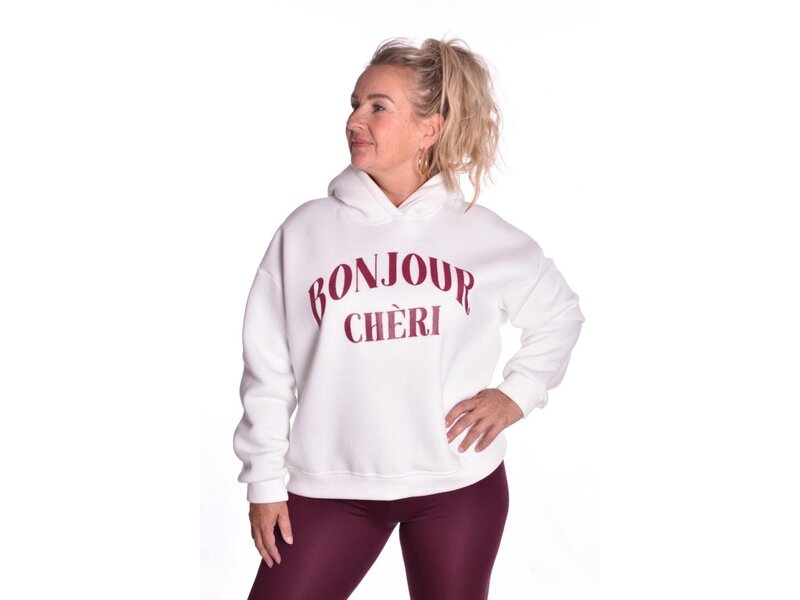 Sweater Bonjour van Mooij - Roomwit