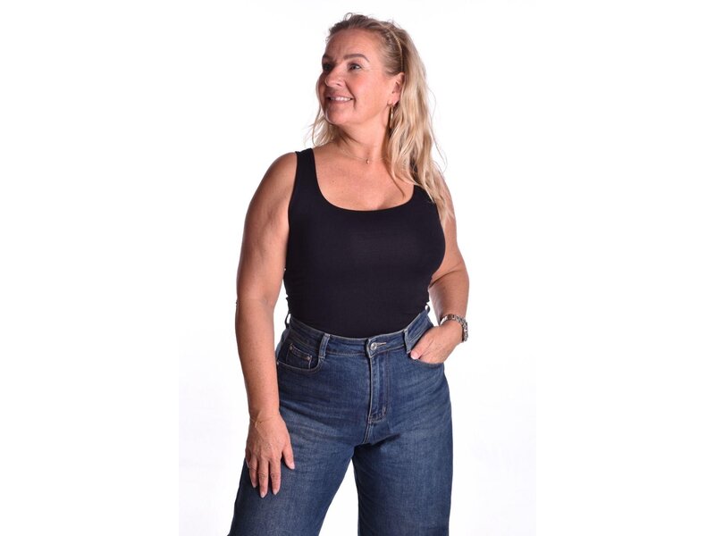 Viscose Topje Abbey - Zwart