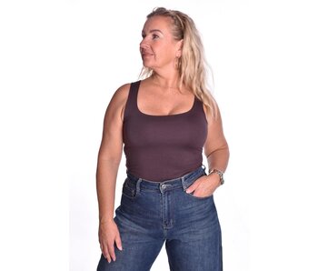 Viscose Topje Abbey - Choco