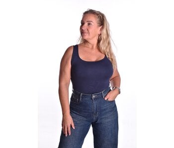 Viscose Topje Abbey - Donkerblauw