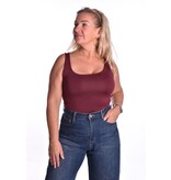 Viscose Topje Abbey - Bordeaux Viscose Topje Abbey - Bordeaux