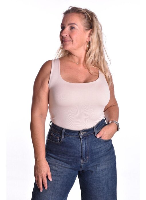 Viscose Topje Abbey - Beige