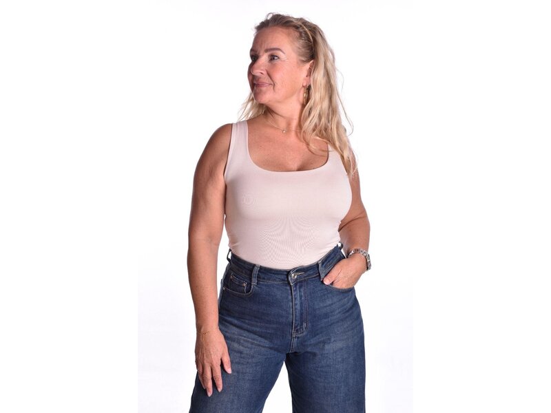 Viscose Topje Abbey - Beige