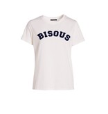 T-shirt Bisous - Roomwit + Donkerblauw