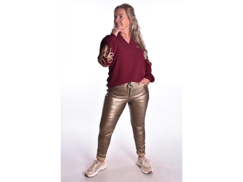 Coating Broek Beau - Goud
