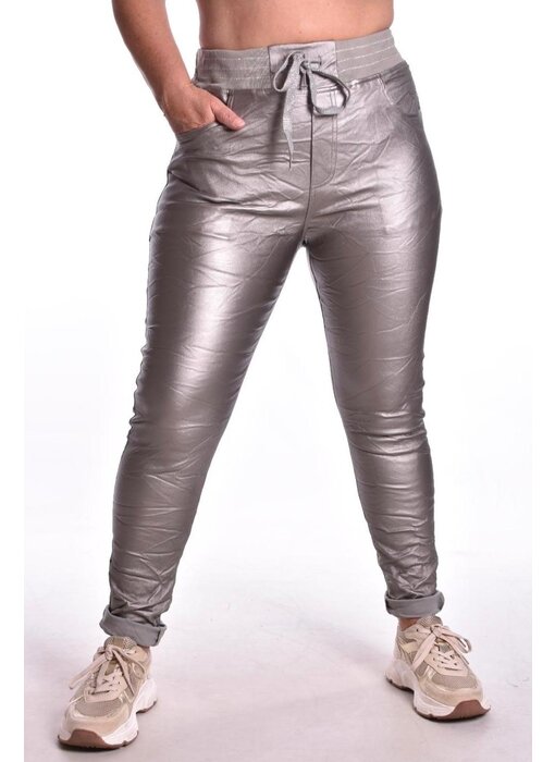 Coating Broek Beau - Taupe Metallic