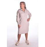 Gebreide Jurk Zip - Beige