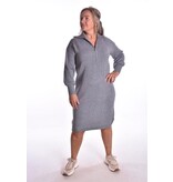 Gebreide Jurk Zip - Grijs