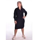 Gebreide Jurk Zip - Zwart