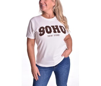 T-shirt SOHO - Choco Tekst