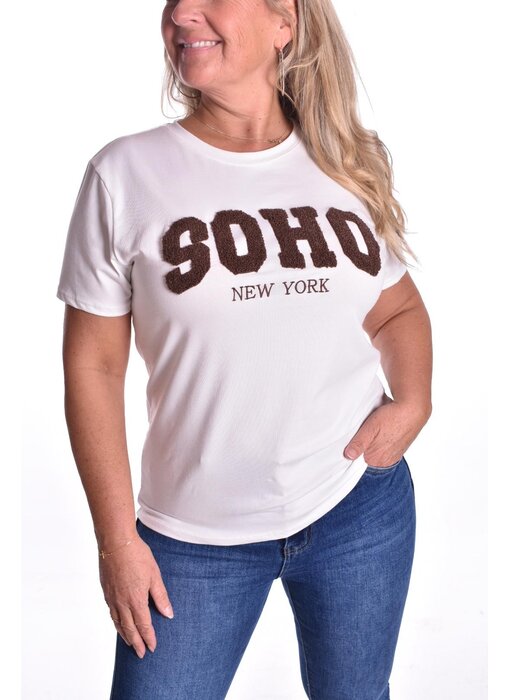 T-shirt SOHO - Choco Tekst