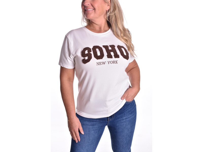 T-shirt SOHO - Choco Tekst