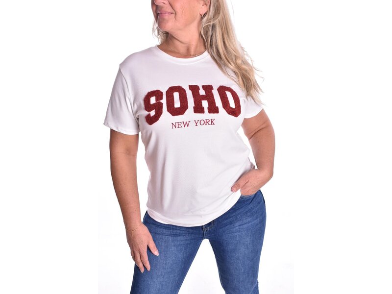 T-shirt SOHO - Bordeaux Tekst
