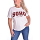 T-shirt SOHO - Bordeaux Tekst