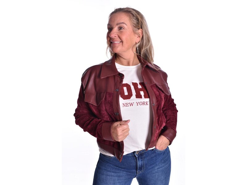 T-shirt SOHO - Bordeaux Tekst