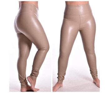 Norfy Leatherlook Legging - Taupe