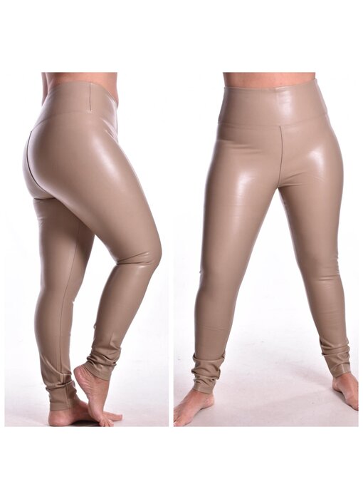 Norfy Leatherlook Legging - Taupe