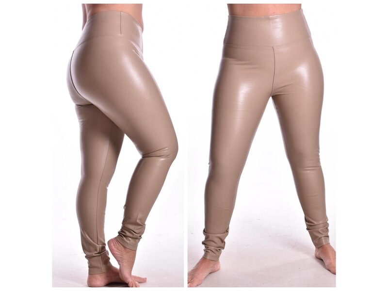 Norfy Leatherlook Legging - Taupe