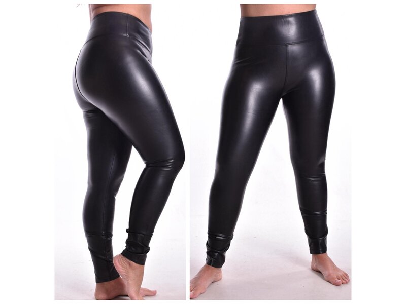 Norfy Leatherlook Legging - Zwart