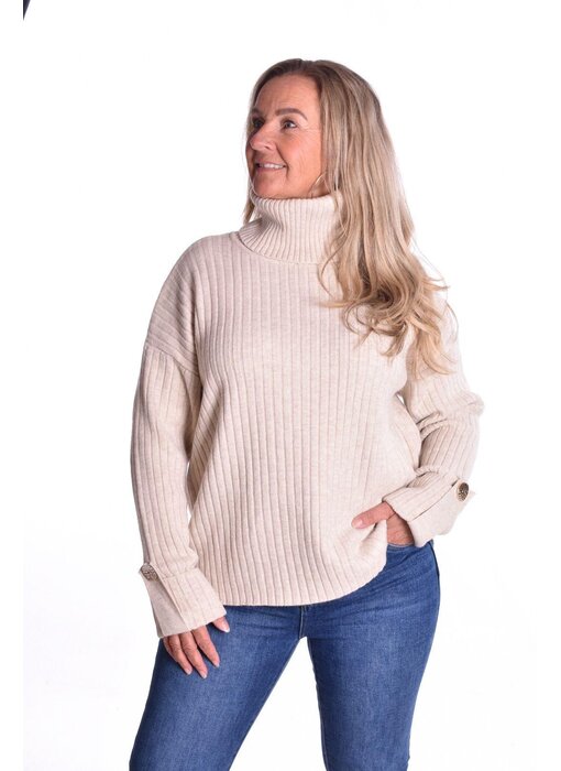Trui Ribbelknoop - Beige
