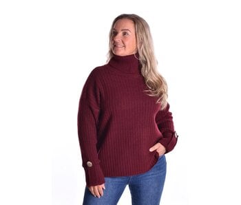 Trui Ribbelknoop - Bordeaux