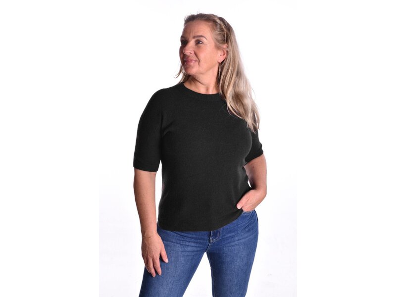 Gebreide Top Anna - zwart