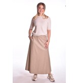 Leather Look Rok - Taupe Leather Look Rok - Taupe