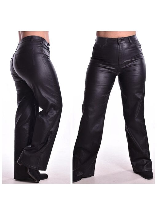 Goodies Leather Look Wide Leg Black (DJ2730-2731)
