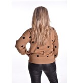 Trui Hartjes - Camel/Zwart