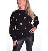 Trui Hartjes - Zwart/Camel