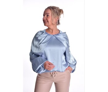 Top Satin Love - Licht Blauw