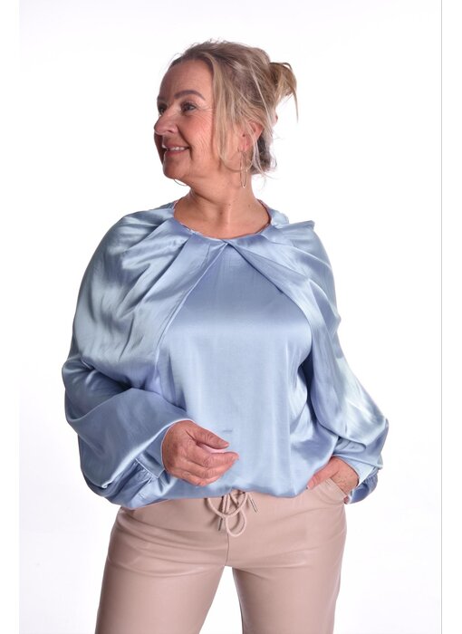 Top Satin Love - Licht Blauw