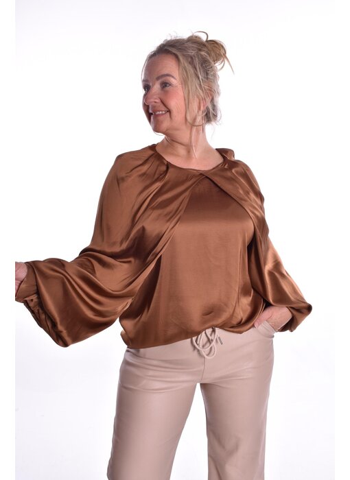 Top Satin Love - Tabacco