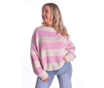 Trui Mollie - Beige/Roze
